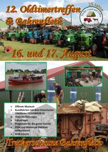 Flyer für unser diesjähriges Trecker- und Oldtimertreffen